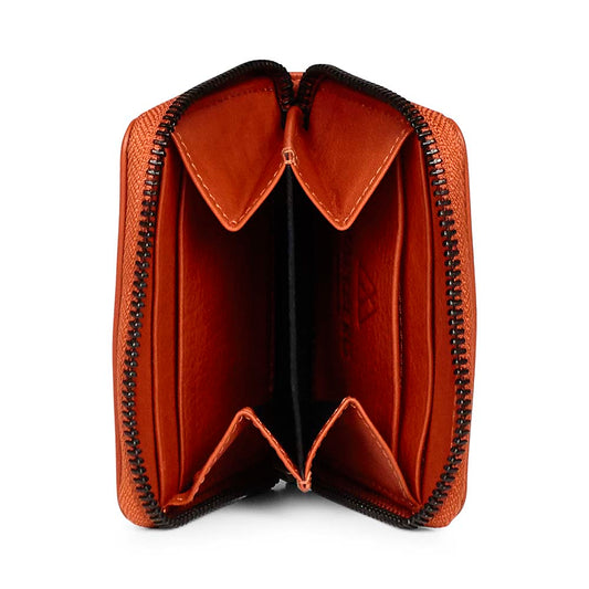 HarperMBG-Geldbörse für sie. Braunorange. Lederhaut. Markberg