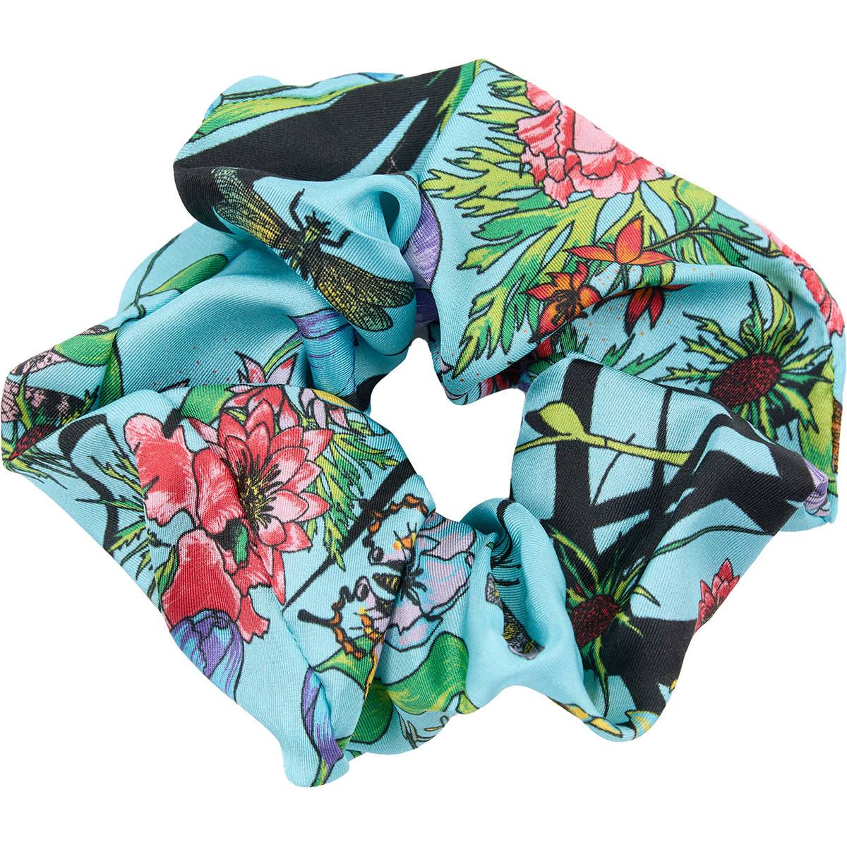 Living Garden Haargummi. 100% Seide. Türkis, Pink, Schwarz. Bella Ballou