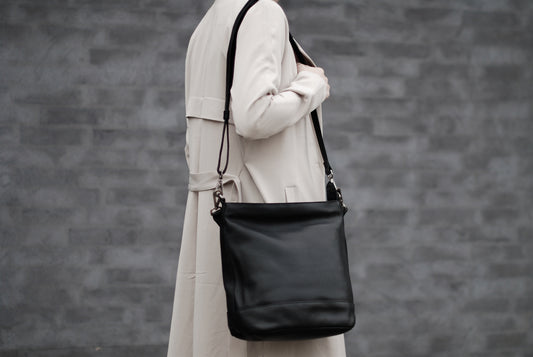 Ulrika arbejdstaske. Læderskind. Markberg