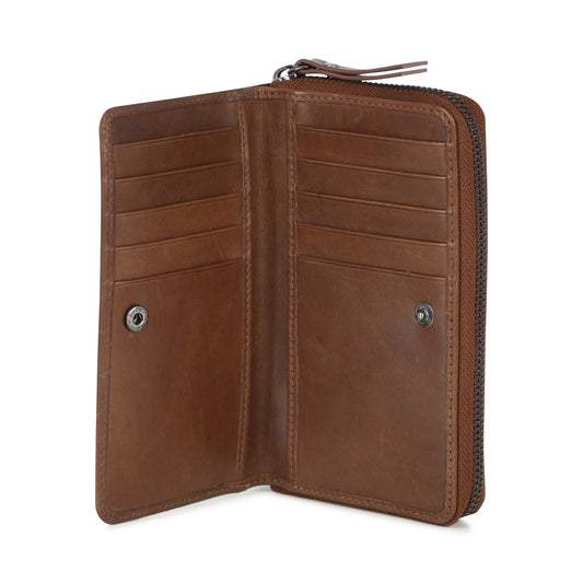 Geldbörse BayMBG Geldbörse, antik. Kastanie. Leder. Markberg.