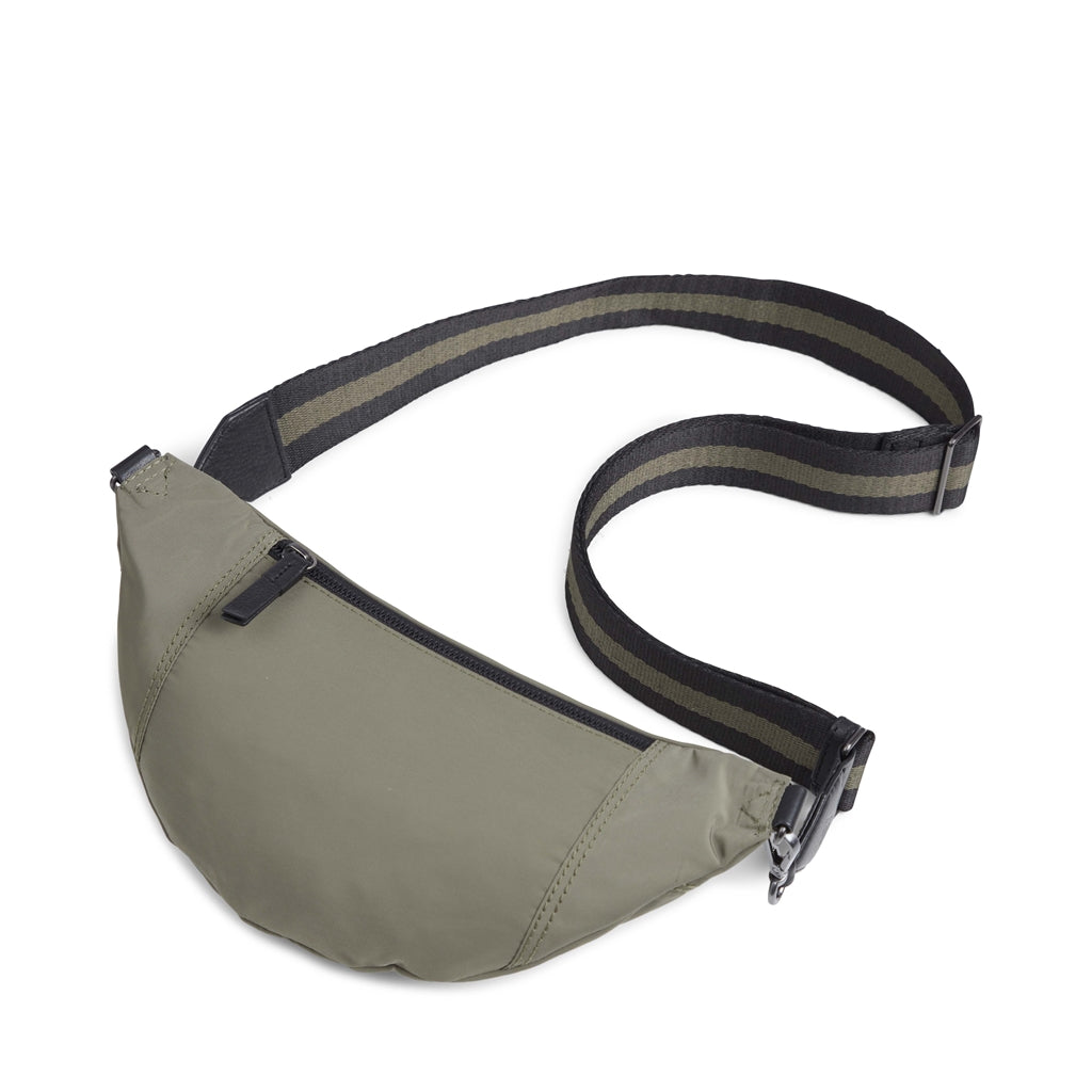 Bæltetaske Elinor. Bumbag. Olive, Sort. Recycled polyester