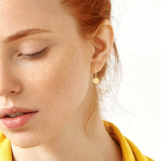 Spot-Ohrhaken. Vergoldetes Sterlingsilber. Scherning Kopenhagen