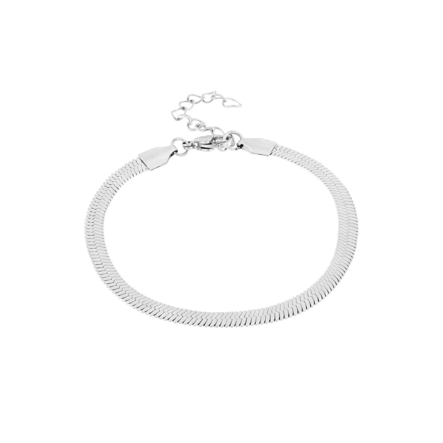 Joy Wasserdichtes Schlangenarmband 4 mm. Versilberung. Dänisches Kopenhagen