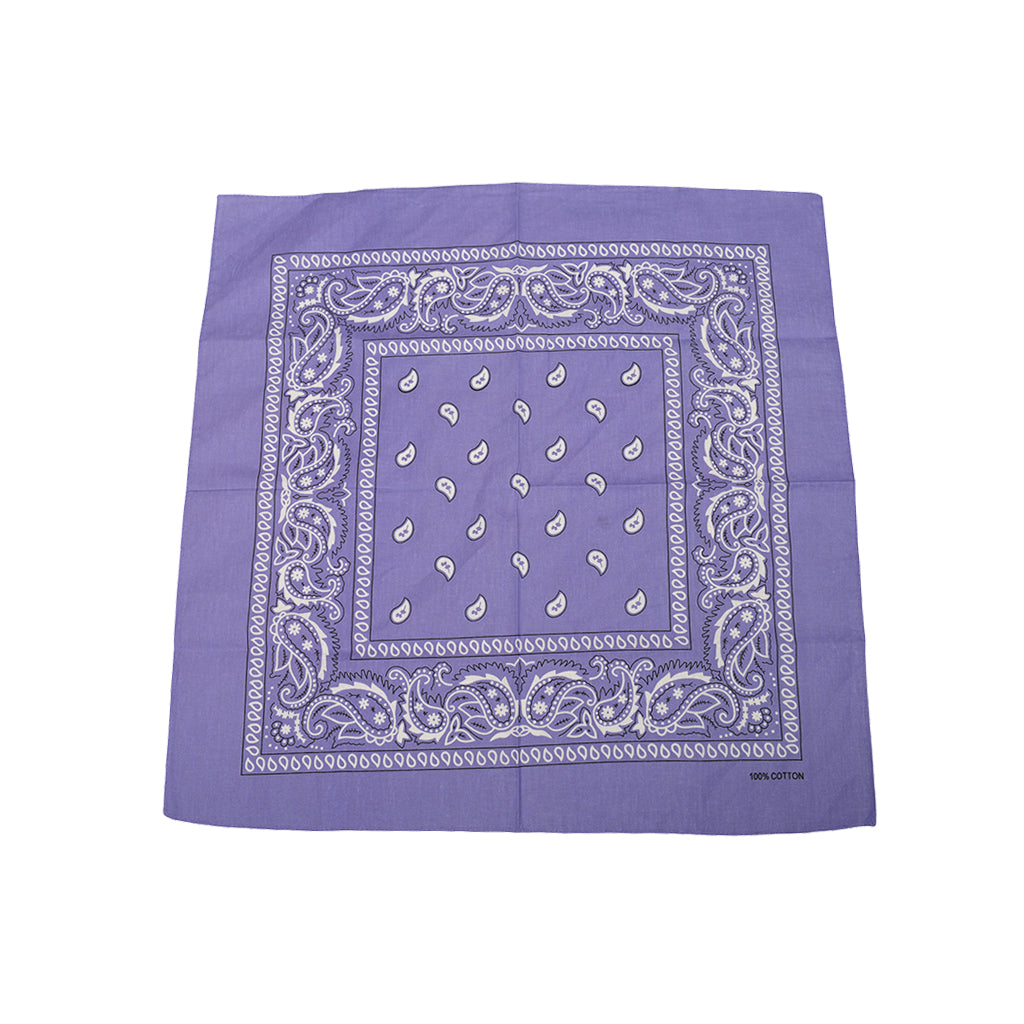 Klassischer Schal mit Bandana-Prints. Unisex. 100% Baumwolle. Lila. CPH aktualisieren