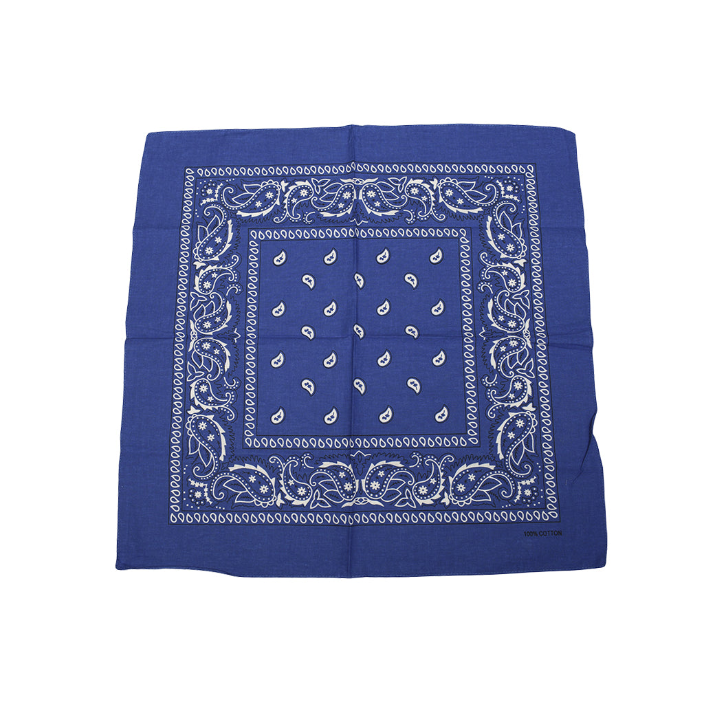Klassischer Schal mit Bandana-Prints. Unisex. 100% Baumwolle. Königsblau. CPH aktualisieren