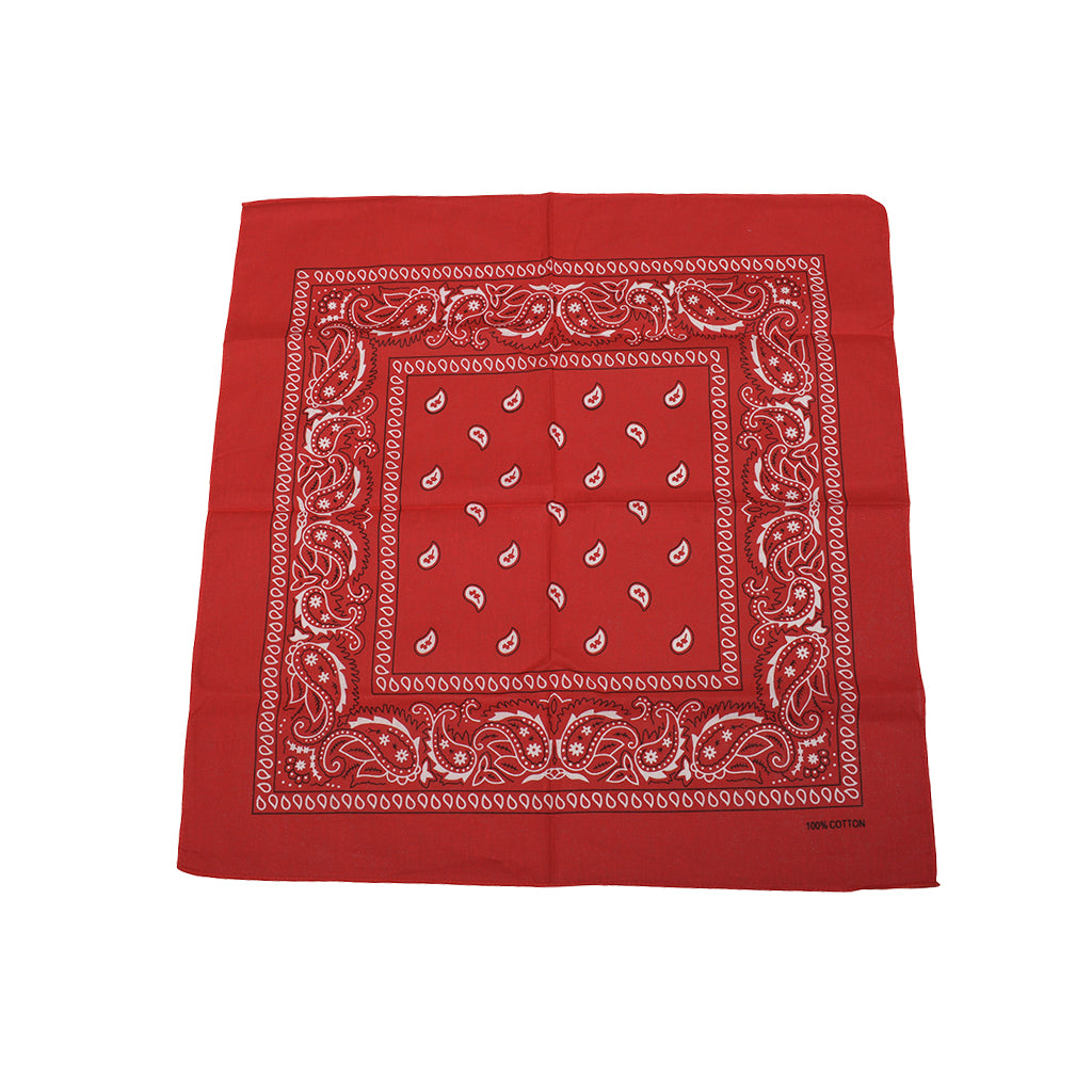 Klassischer Schal mit Bandana-Prints. Unisex. 100% Baumwolle. Rot. CPH aktualisieren