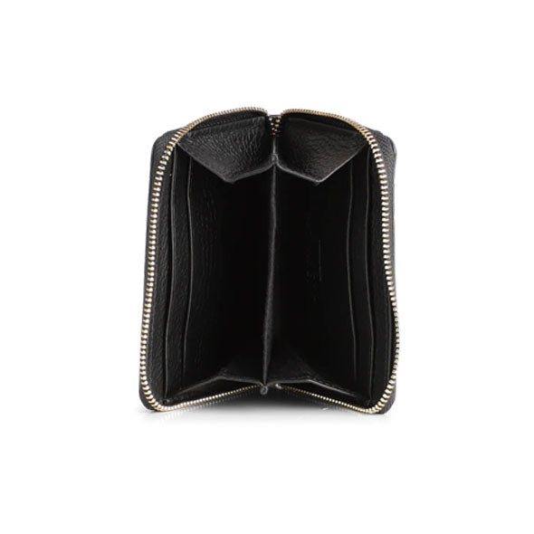SelmaMBG Wallet Geldbörse. Narbenleder. Schwarz mit goldener Farbe. Markberg