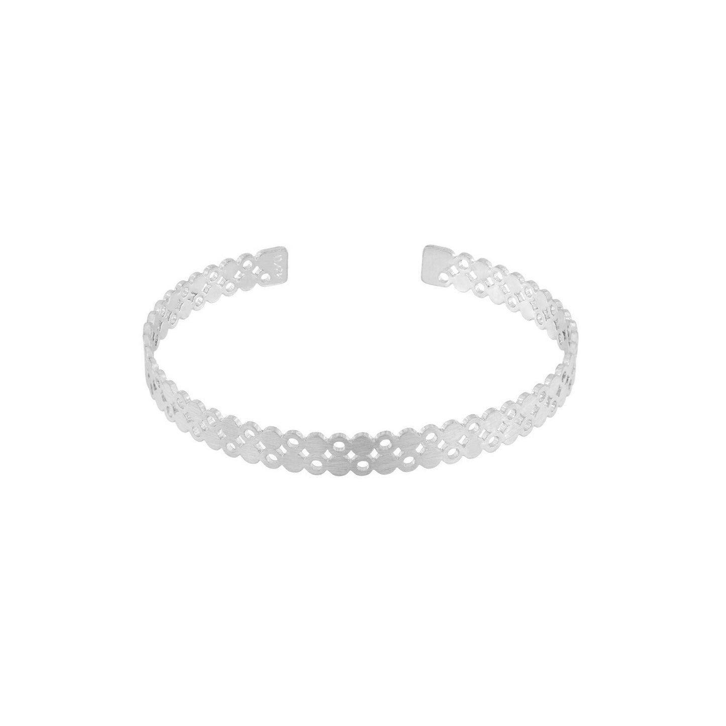 Theia Mini Dot Manschettenarmband. Versilbert. Dänisches Kopenhagen