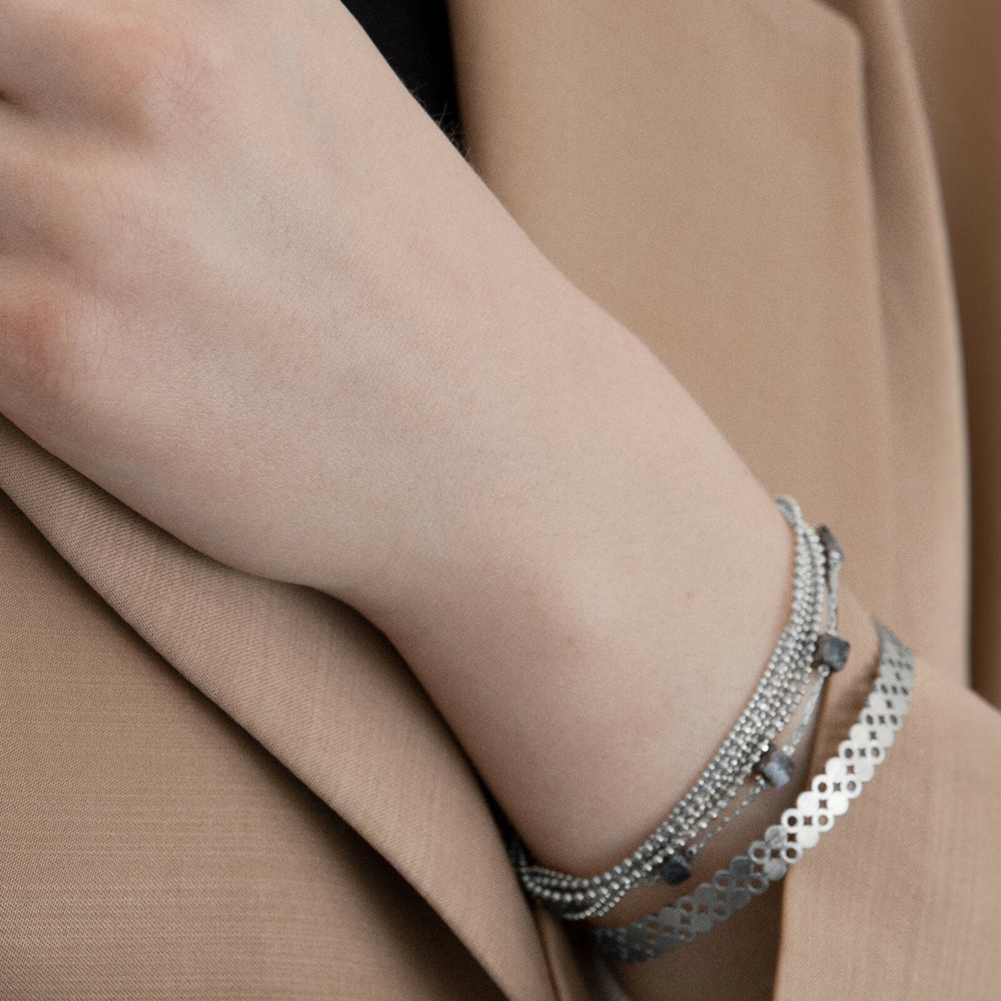 Theodora-Kettenarmband. Versilbert. Dänisches Kopenhagen