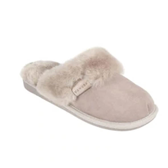 Vanuba hjemmesko til kvinder. Beige, lammeskind. Rumrum