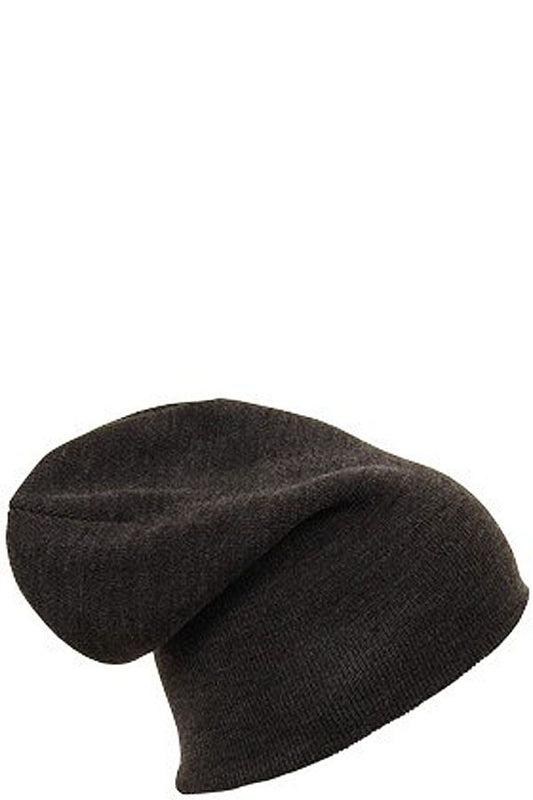 Schicke klassische Beanie-Mütze für Herren. Einheitsgröße. Acryl. Schwarzgrau. Verbindungsbinder