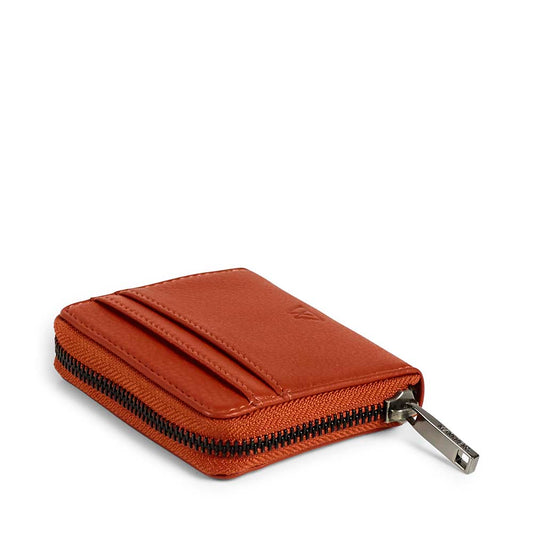HarperMBG wallet. Brown orange. Leather skin. Markberg