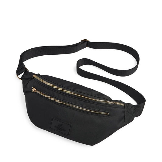 CargoMBG Bum bag bæltetake. Unisex. Sort m/guld. Recycled polyester. Markberg