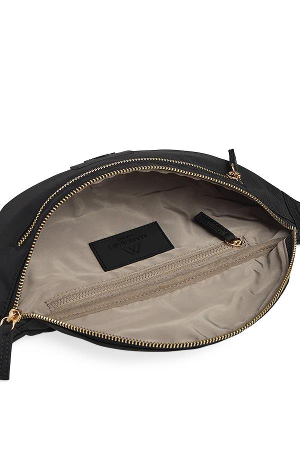 CargoMBG Bum bag bæltetake. Unisex. Sort m/guld. Recycled polyester. Markberg