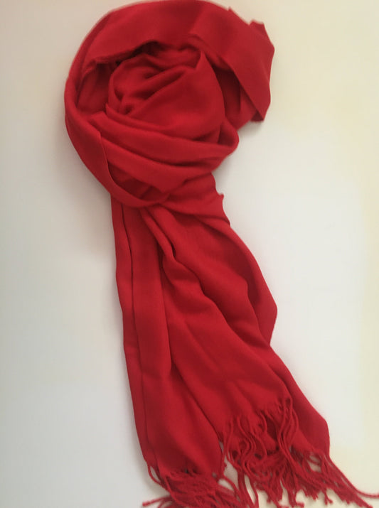 Luna Stunning scarf. Red. Cashmere wool. Danish Copenhagen