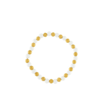 Joy Elastic Pearl Mix waterproof bracelet. 18K guld plating. Dansk Copenhagen