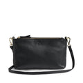 Sac bandoulière MikalaMBG. Noir et doré. Cuir. Markberg.