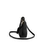 Sac bandoulière MikalaMBG. Noir et doré. Cuir. Markberg.