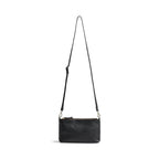 Sac bandoulière MikalaMBG. Noir et doré. Cuir. Markberg.