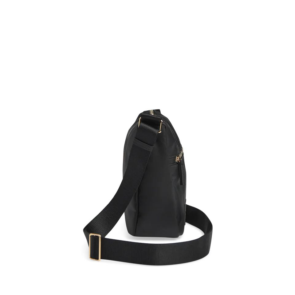 MonoMBG crossbody taske. Unisex Sort m/guld. Recycled polyester. Markberg