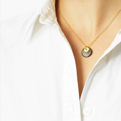 Splash Duo-Halskette. Schwarz. Vergoldet. Scherning Kopenhagen