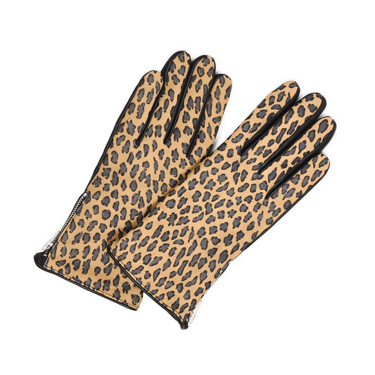KathMBG Glove dame handsker med leopard print i læder. Markberg