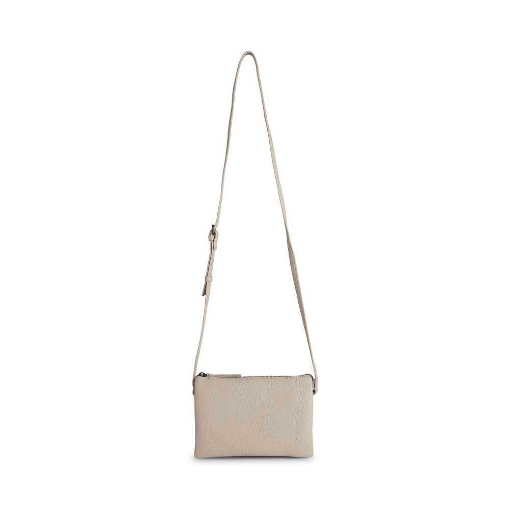 Sac bandoulière VeraMBG. Sable blanc. Cuir grainé. Markberg.
