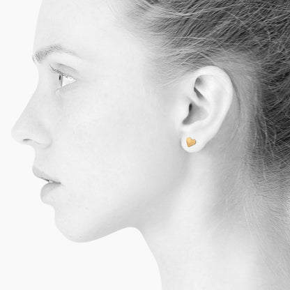 Heart earrings. Gilded sterling silver. Scherning Copenhagen