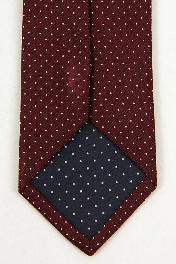 Prikket slips. 100% silke. Rød og hvid. Connexion Tie