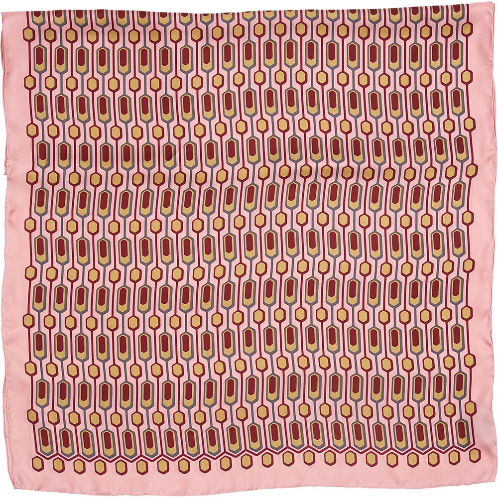 Retro silketørklæde til kvinder. 100% silke. Pink og wine. Bella Ballou
