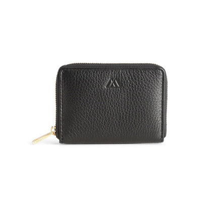 SelmaMBG Wallet pung. Grain læder. Sort m/guldfarve. Markberg