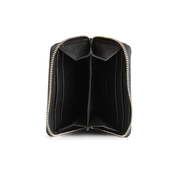 SelmaMBG Wallet wallet. Grain leather. Black with gold color. Markberg