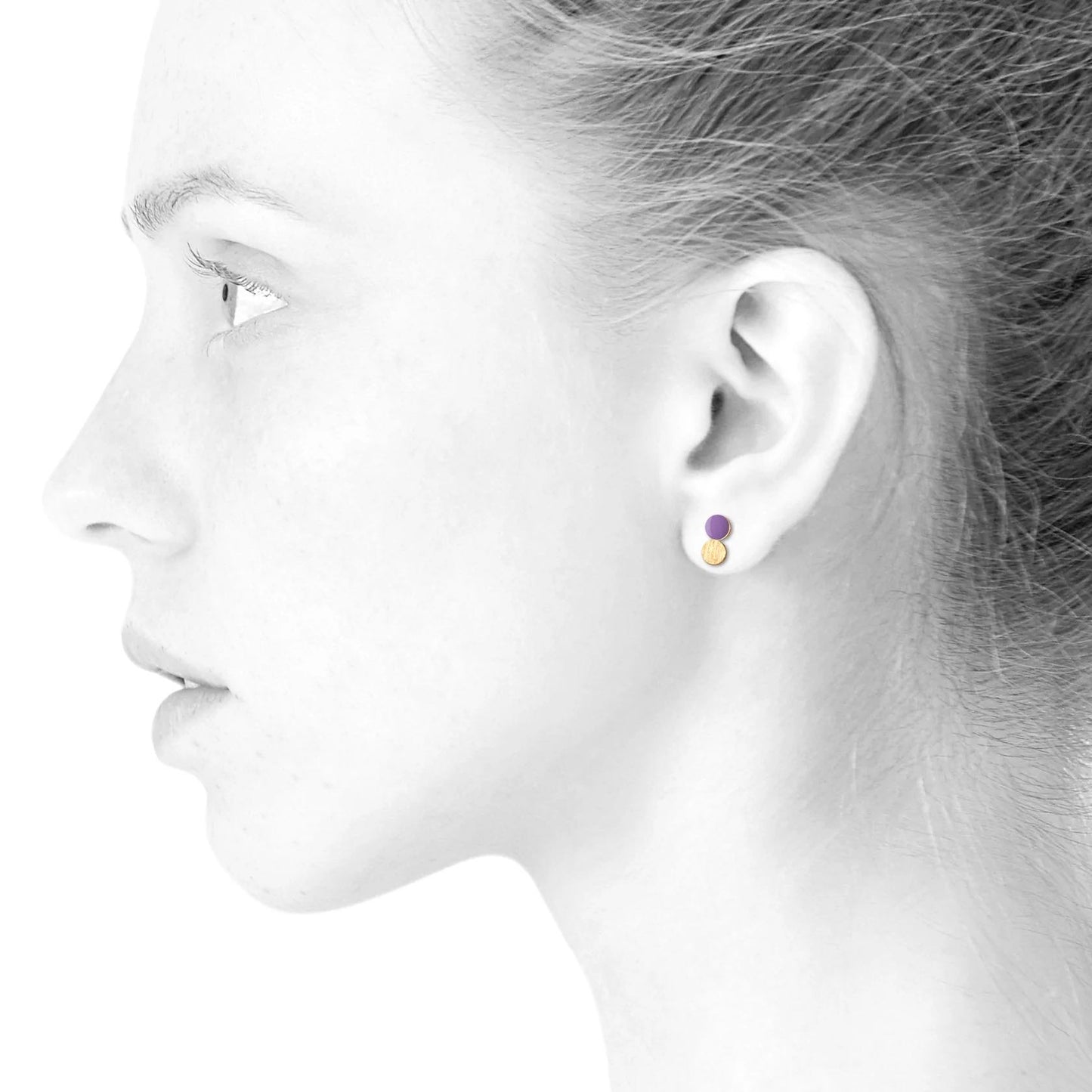 Spot Dotty earrings. Purple. Scherning Copenhagen
