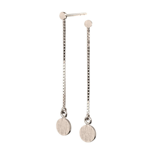 Spot earrings with chain pendant. Silver. Scherning Copenhagen