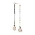 Spot earrings with chain pendant. Silver. Scherning Copenhagen