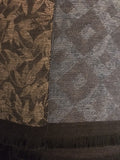 Fashion scarf TLD. Unisex. Blue, brown and gray shades. Cotton blend. Connexion Tie