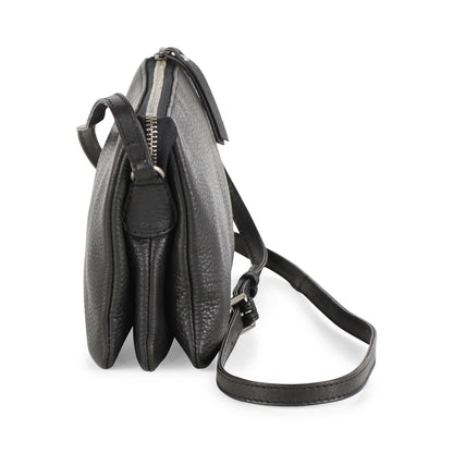Vera Crossbody tasker. Sort crossbody lædertaske. Markberg